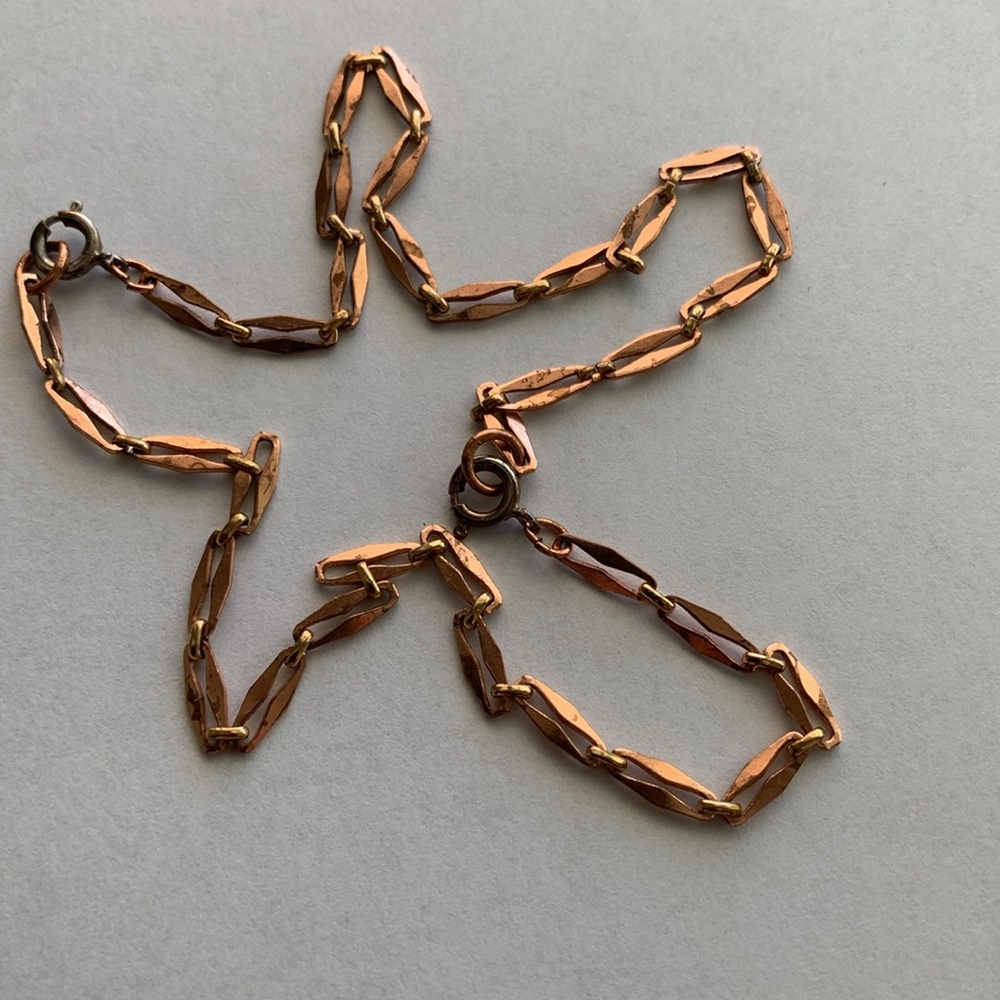 EUC vintage fancy SOLID COPPER necklace / bracelets